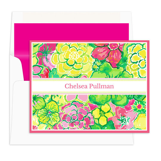 Bouquet de Fleurs Folded Note Cards